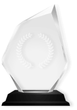 Glass trophy